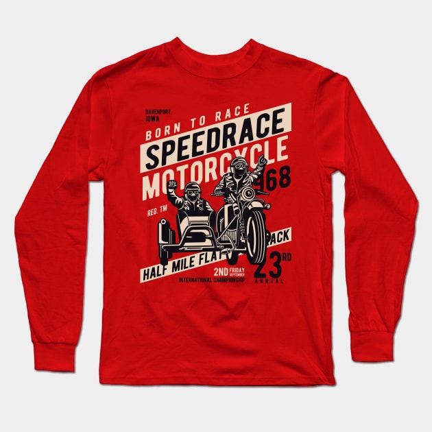 speedrace motorcycle Long Sleeve T-Shirt by ramonagbrl